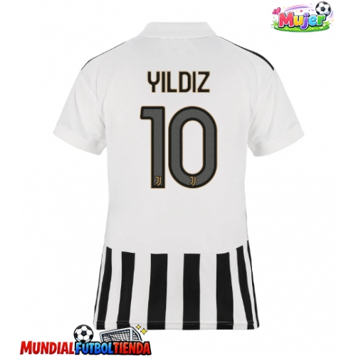 Camiseta Juventus Kenan Yildiz #10 Primera Equipación Replica 2026-27 para mujer mangas cortas